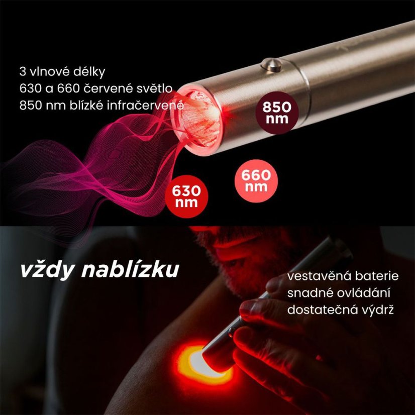 Přenosné pero pro terapii červeným světlem VitaSpot 9w