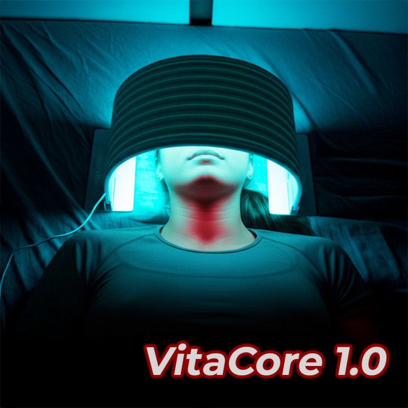 Použití pásu VitaCore 1.0 jako světelného tunelu nad obličejem