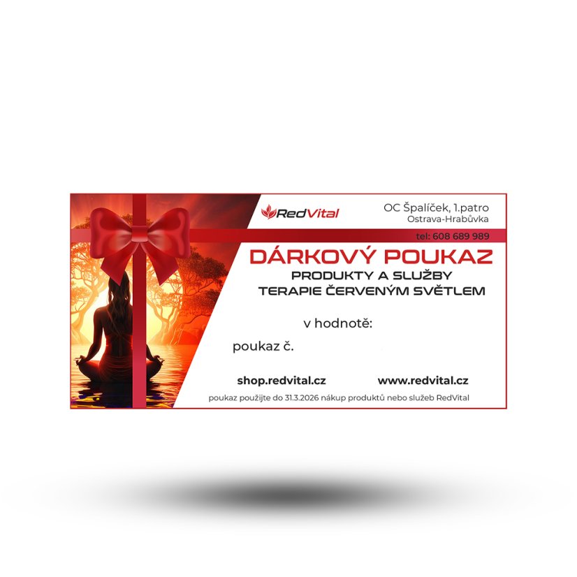 Dárkový poukaz na produkty a služby RLT - Hodnota poukazu: 1000,-