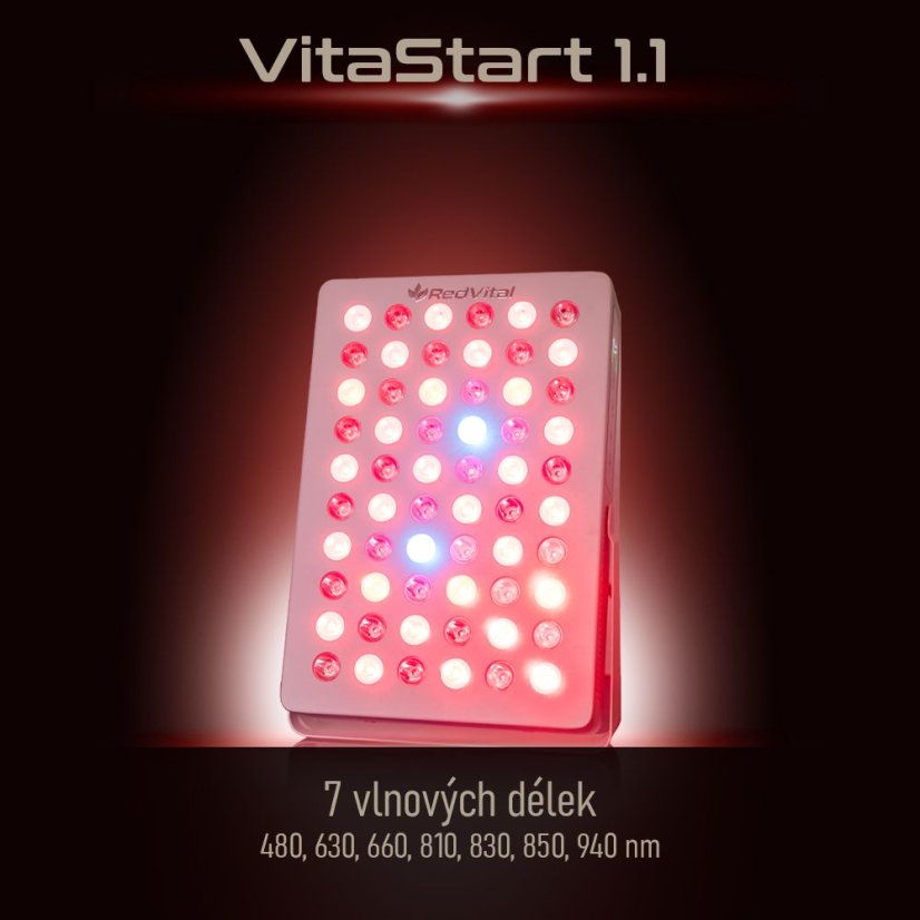 Bílý design panelu VitaStart 1.1 se 7 vlnovými délkami