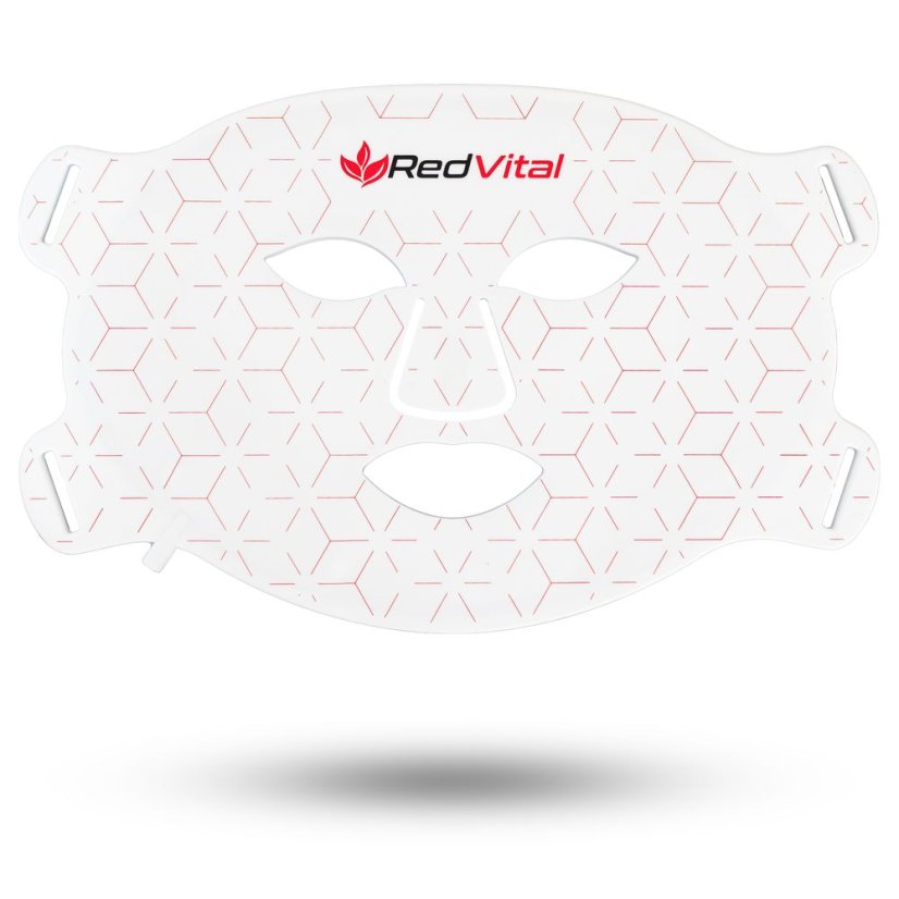 Infračervené světlo 850nm v bílé masce pro regeneraci kolagenu v pokožce