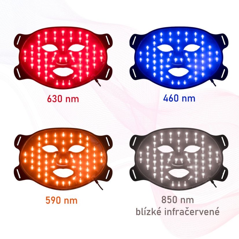 Maska s červeným světlem pro péči o pleť VitaMask 1.0 - Barva: bílá