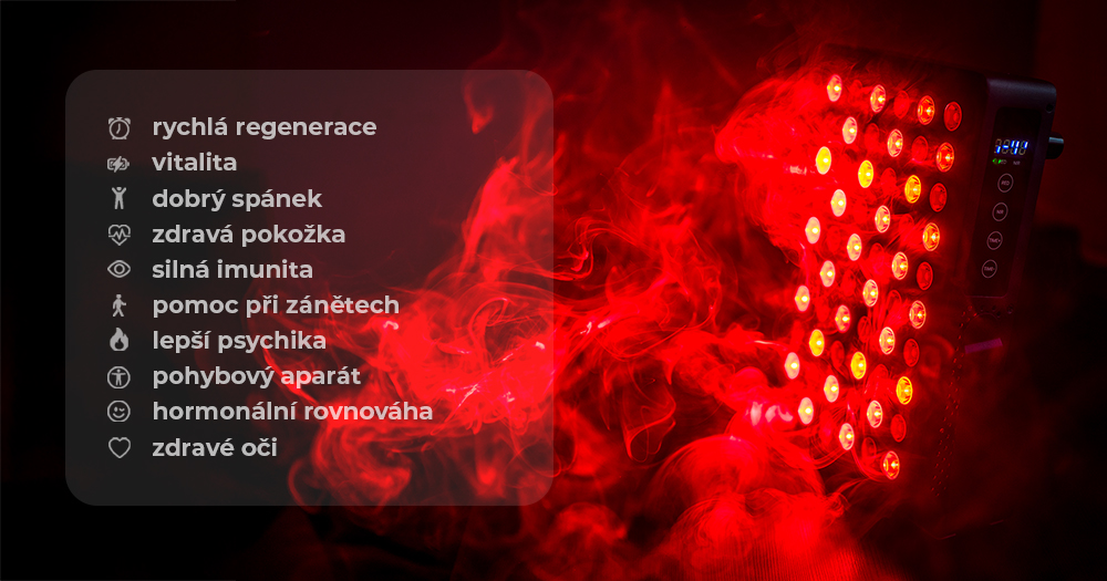 účinky terapie červeným světlem